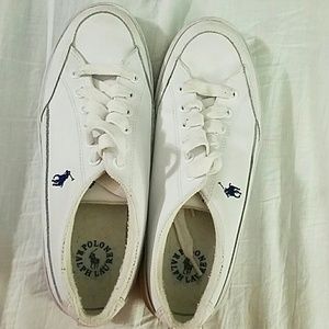 White leather Polo womens shoes